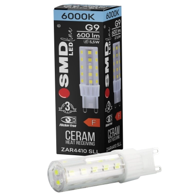 $ ŻARÓWKA G9 LED SMD CW 5,5W 600lm 3Y 4410 FF